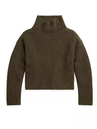 POLO RALPH LAUREN | Pull à col roulé coupe courte | olive